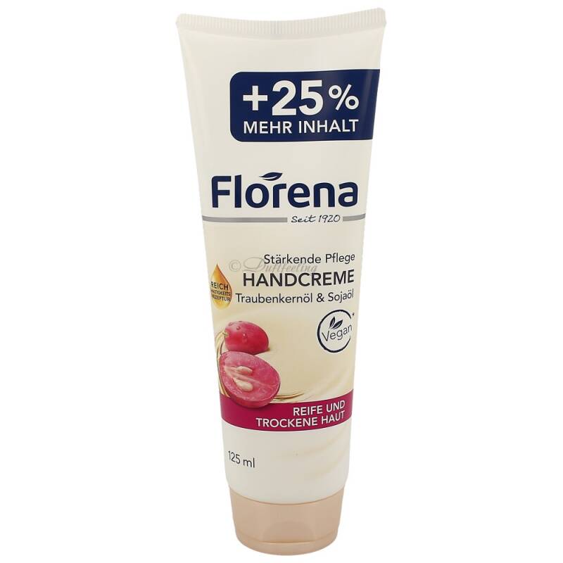 Florena Handcreme mit Traubenkernöl und Sojaöl... Florena Handcreme mit Traubenkernöl und Sojaöl 125 ml