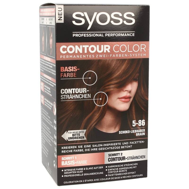 syoss contour color permanentes zwei farben stytem 5 86 schoko liebhaber braun