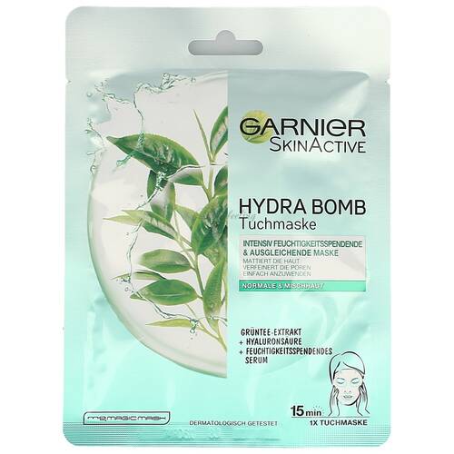 Garnier SkinActive Hydra Bomb Tuchmaske 32g Grüntee Extrakt