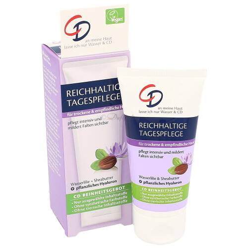 CD Reichhaltige Tagespflege für trockene & empfindliche Haut - Wasserlilie + Sheabutter - 50 ml