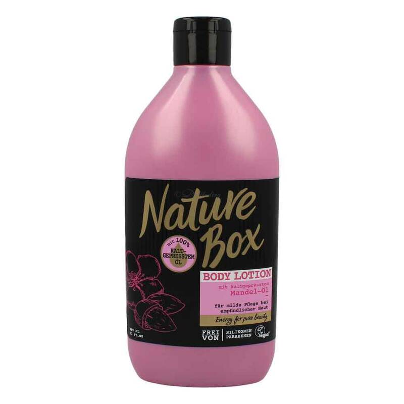 Nature Box Body Lotion mit kaltgepresstem Mandel-Öl 385 ml