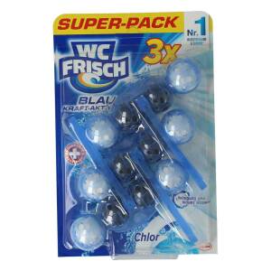 WC Frisch Blau Kraft Aktiv Chlor 3 x 50 g