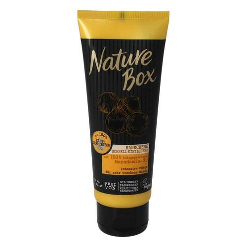 Nature Box Handcreme mit kaltgepresstem Macadamia - Öl 75 ml