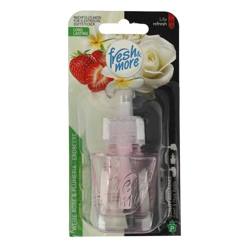 Fresh & More Nachfüller Duftstecker Weiße Rose & Plumeria - Erdbeere 19 ml