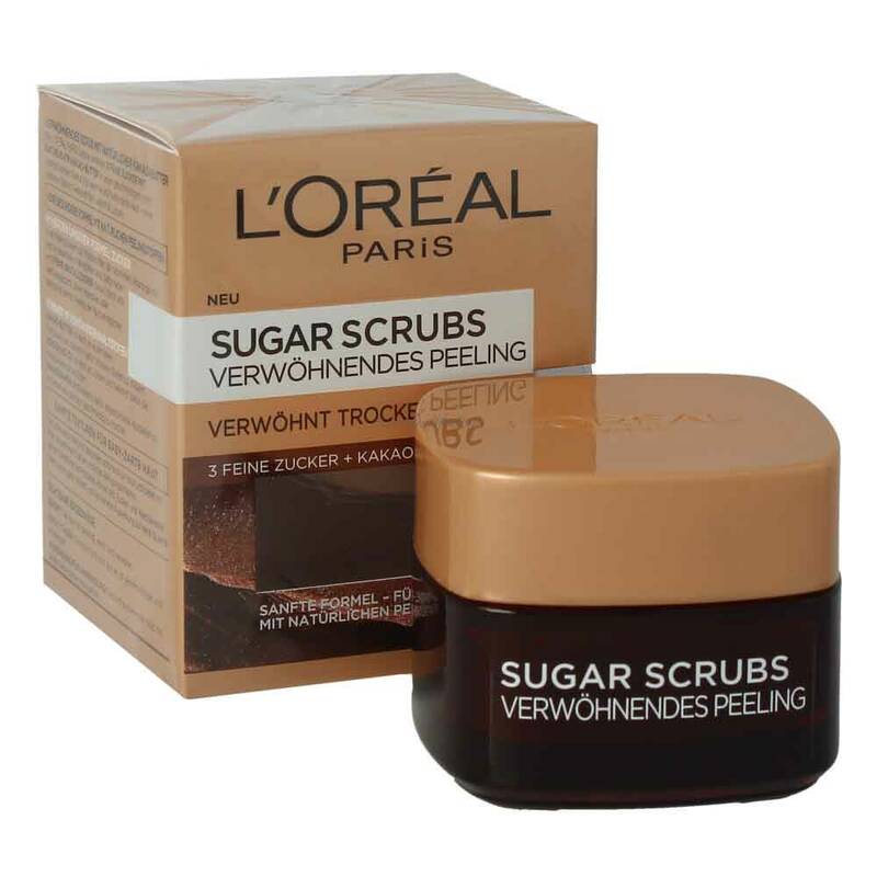 LOréal Sugar Scrubs Verwöhnendes Peeling 3 Feine Zucker + Kakao - Butter 50 ml