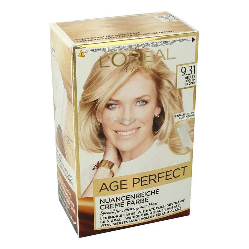 LOréal Age Perfect Nuancenreiche Creme Farbe 9.31 Helles Gold Blond