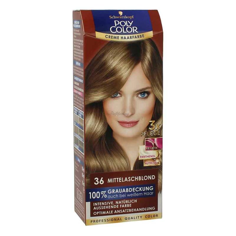 Schwarzkopf Poly Color Creme Haarfarbe 36 Mittel - Aschblond