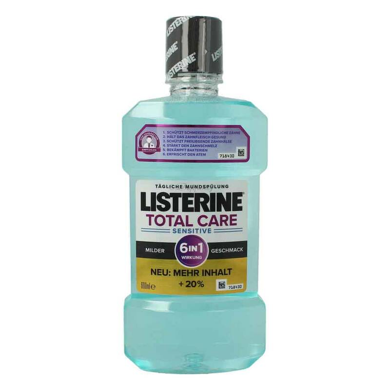 Listerine Mundspülung 6 in 1 Total Care Sensitive 600 ml