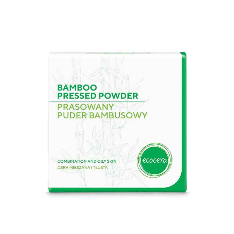 Ecocera Kompaktpuder Bambus, Transparenter Gesichtspuder Hypoallergen Natur Vegan 10 g