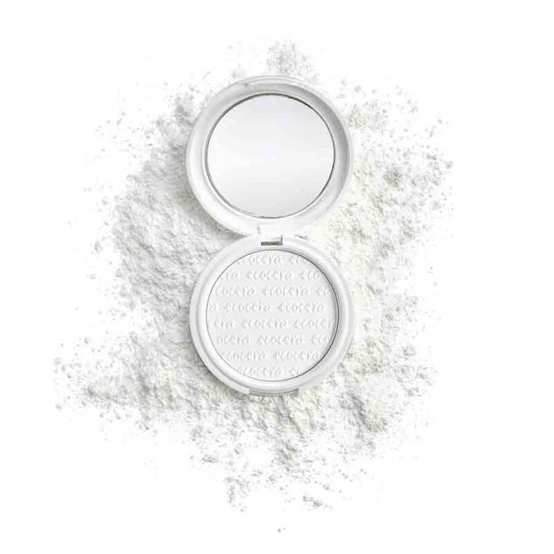 Ecocera Kompaktpuder Bambus, Transparenter Gesichtspuder Hypoallergen Natur Vegan 10 g