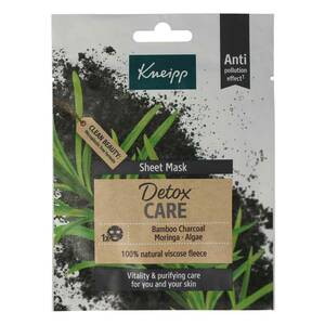 Kneipp Sheet Mask Detox Care Bamboo Charcoal Moringa, Algae