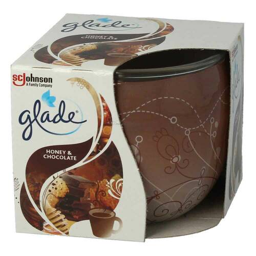 Glade Duftkerze mit Dekorfolie Honey Chocolate 120 g