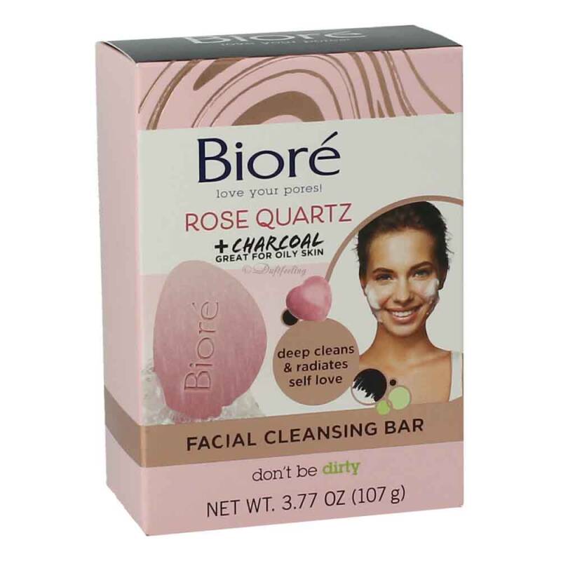 Biore Rose Quartz + Charcoal Gesichtsseife 107 g