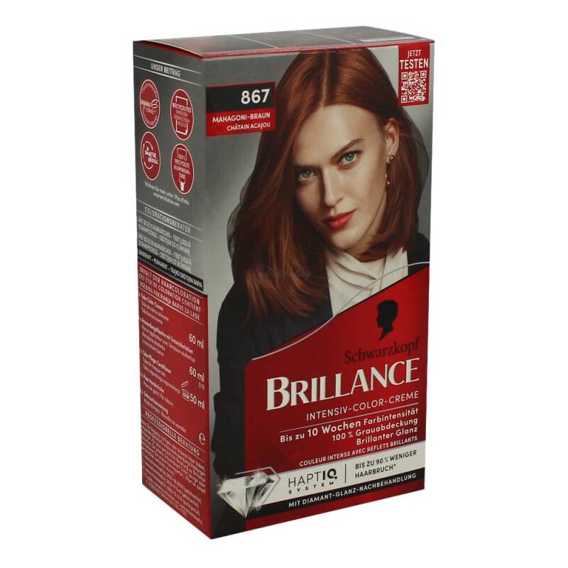 Schwarzkopf Brillance Haarfarbe 867 Mahagonibraun