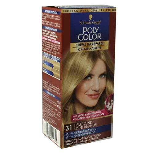 Schwarzkopf Poly Color Creme Haarfarbe mit Keratin 31 Hellblond