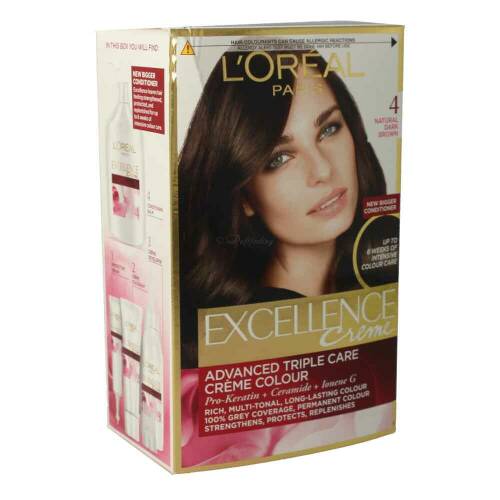 LOréal Paris Excellence Creme 4 Natural Dark Braun