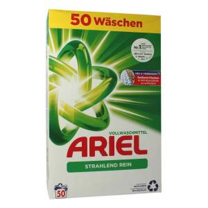 Ariel Vollwaschmittel Pulver Strahlend Rein 50WL 3.250g