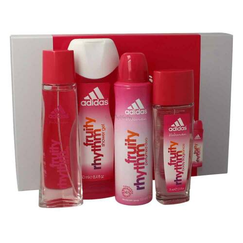 Adidas Fruity Rhythm Woman Set  Edt 75 ml + Body spray 150 ml + Shower Gel 250 ml + Deo 75 ml