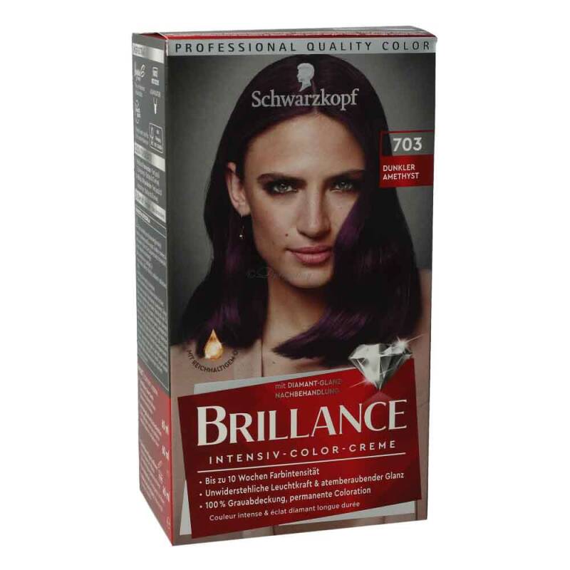 Schwarzkopf Brillance Haarfarbe 703 Dunkler Amethyst