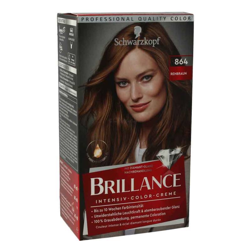 Schwarzkopf Brillance Haarfarbe 864 Rehbraun