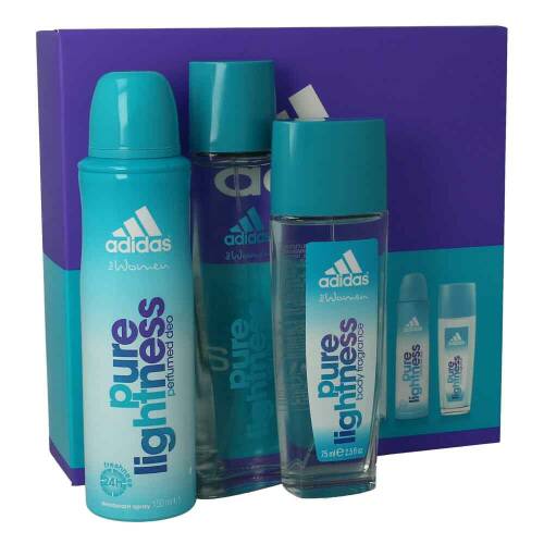 Adidas Pure Lightness Set Edt 75 ml + Deo Spray 150 ml + Deodorant Naural Spray 75 ml