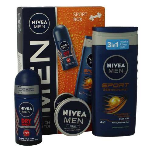 Nivea Men Sport  Duschgel 250 ml + Deo Roll-on 50 ml + Creme 30 ml Geschenkset