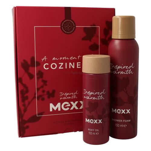 Mexx Inspired Warmth Women Set Body Massage Oil 100 ml + Shower Foam 150 ml