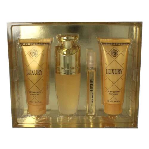 New Brand Set Luxury for Women Edp 100 ml Edp 15 ml + Body Lotion 130 ml + Shower Gel 130 ml