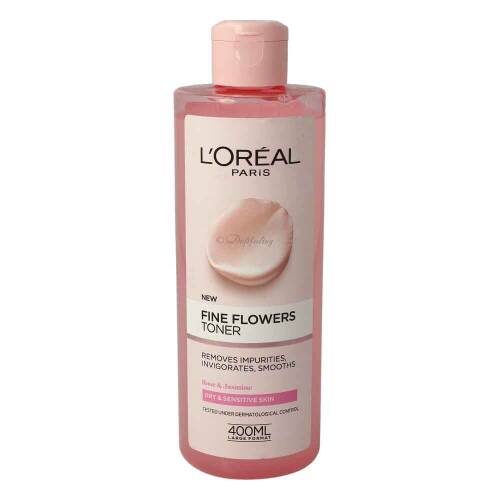 LOréal Paris Fine Flowers Toner Rose & Jasmine Dry & Sensitive Skin 400ml