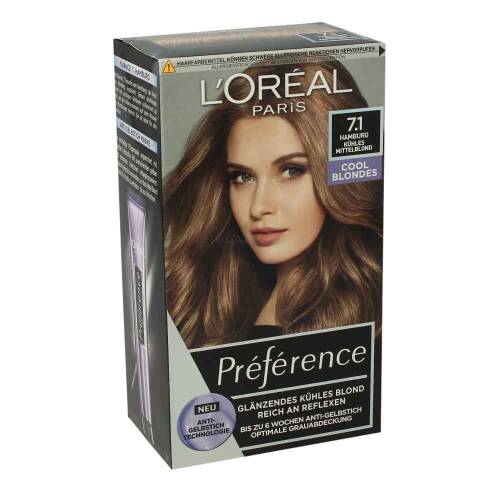 LOréal Paris Preference 7.1 Hamburg Kühles Mittelblond