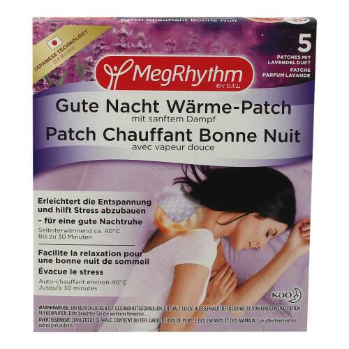 MegRhythm Gute Nacht Wärme Patch bis zu 30 Minuten x  5 Stück