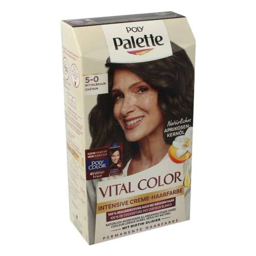 Poly Palette Intensive Haarfarbe VitalColor 5-0 Mittel Braun