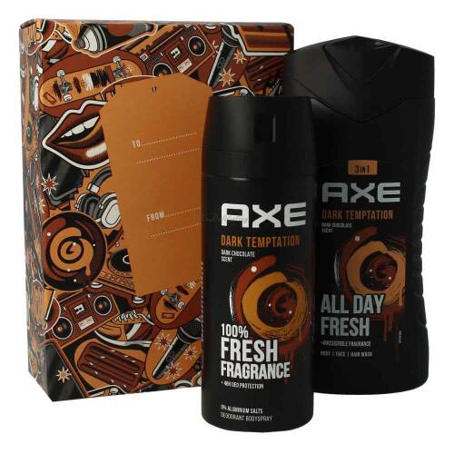 Axe Set Dark Temptation Bodywash 250 ml + Bodyspray 150 ml