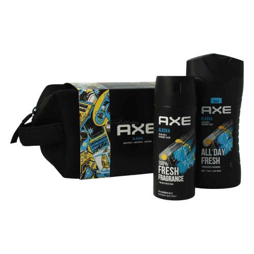 Axe Alaska Geschenkset Duschgel  ml + Deodorant 150 ml + Neopren Waschbag