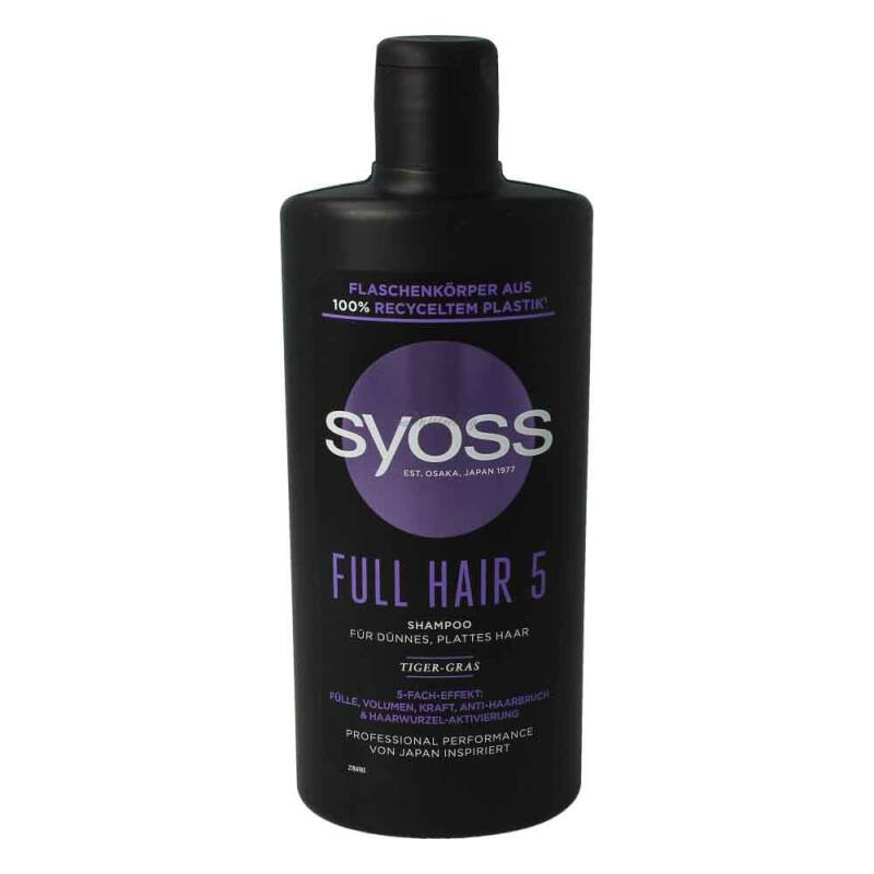 Syoss Full Hair 5 Shampoo Für Dünnes, Plattes Haar 440 ml