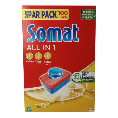 Somat Spülmaschinen Tabs All in1 100er Spar Pack