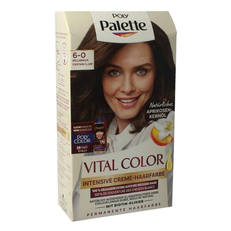 Poly Palette Intensive Haarfarbe Vital Color 6-0 Hellbraun