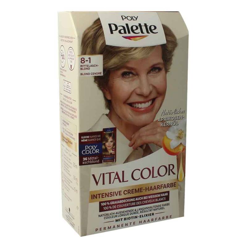 Poly Palette Intensive Haarfarbe Vital Color 8-1 Mittelaschblond