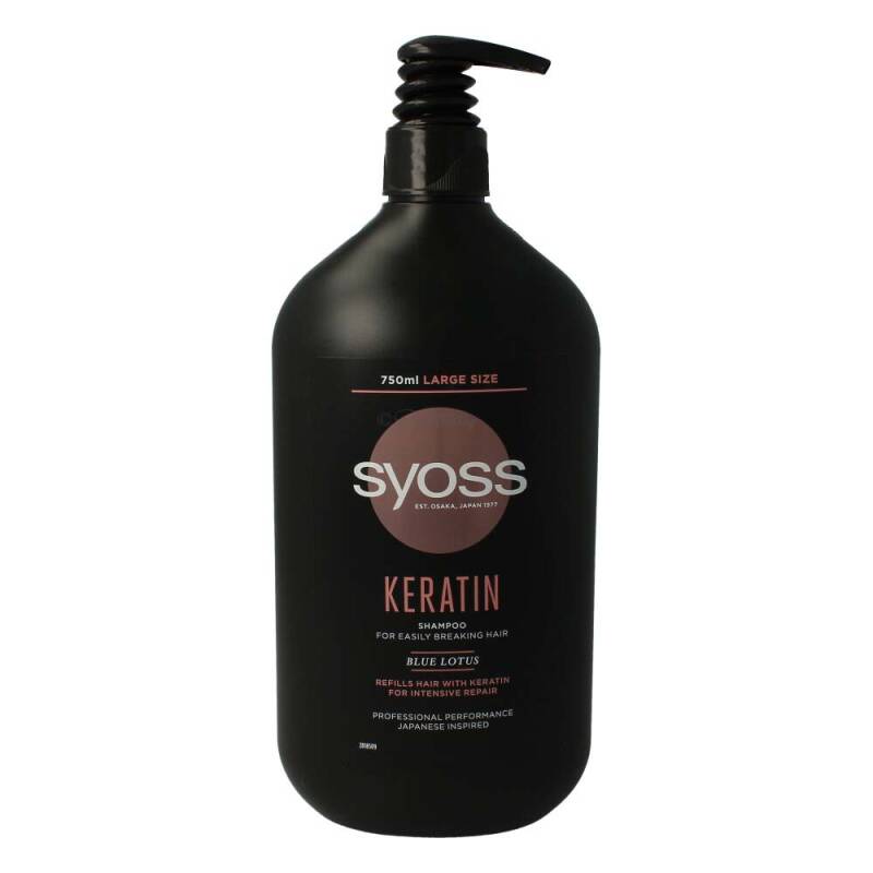 Syoss Shampoo Keratin Blauer Lotus Spender 750 ml