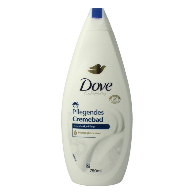Dove Pflegendes Cremebad Reichhaltige Pflege mit 1/4 Feuchtigkeitscreme 750 ml