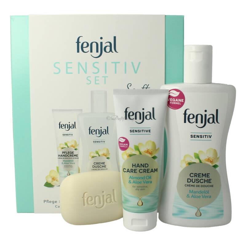 Fenjal Geschenkset Sensitiv Sanft & Mild Cremedusche 200 ml + Handcreme 75 ml + Creme Seife 100 g