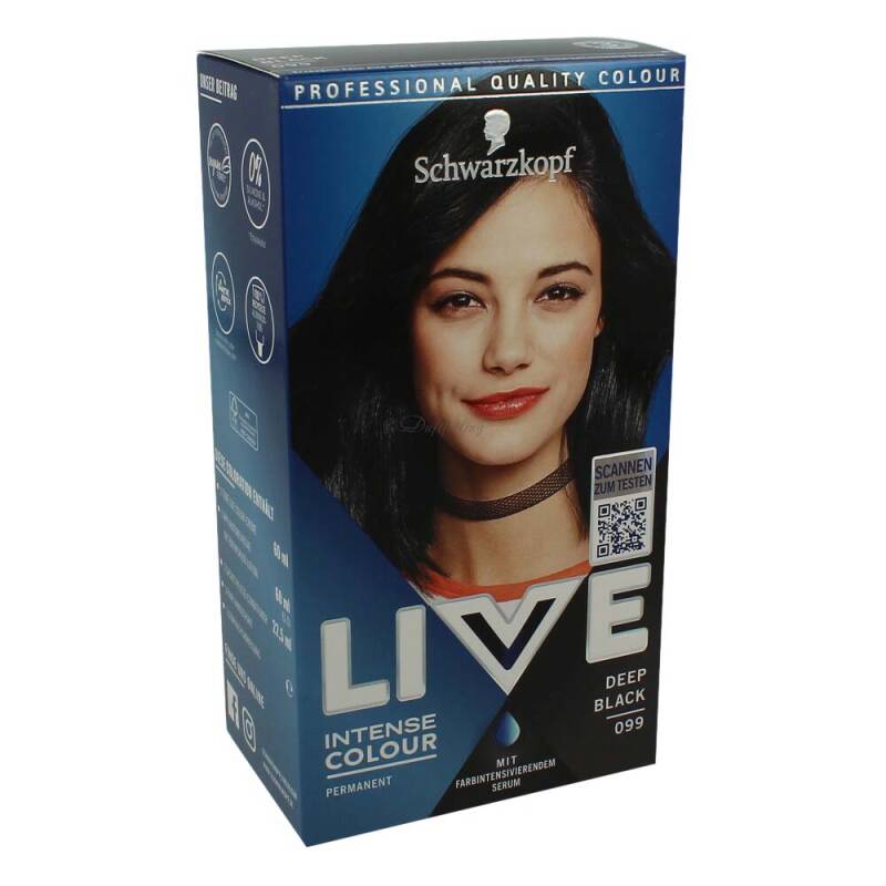 Schwarzkopf Live Intense Colour Haarfarbe 099 Deep Black