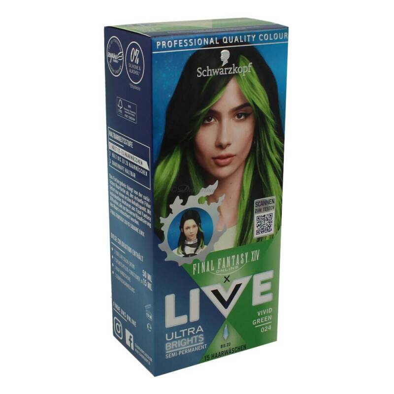 Schwarzkopf Live Haarfarbe Ultra Brights 024 Vivid Green