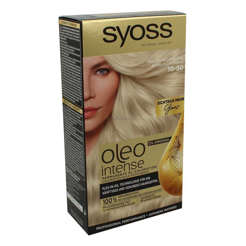 Syoss Oleo Intense Permanente Öl-Coloration 10-50 Helles Asch-Blond