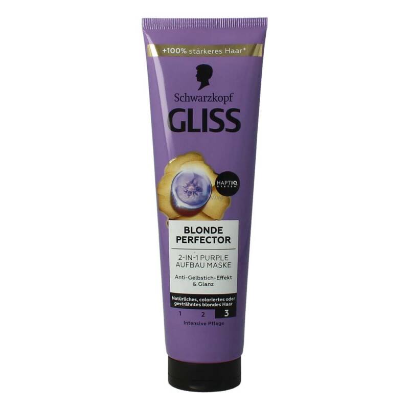 Gliss Haarkur Blonde Perfector 2in1 Purple Aufbau Maske 150 ml