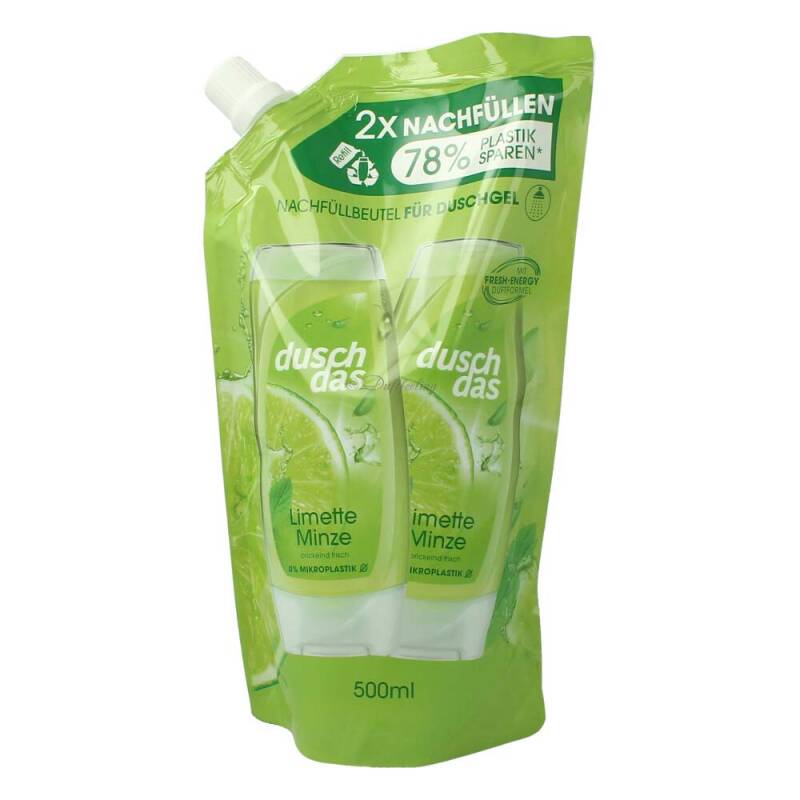 Duschdas Duschgel Limette & Minze Nachfüllbeutel 500 ml