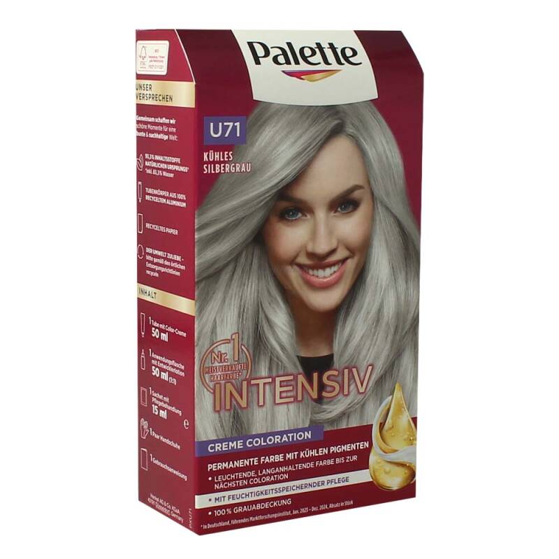 Poly Palette Intensiv-Creme-Coloration U 71 Kühles Silbergrau