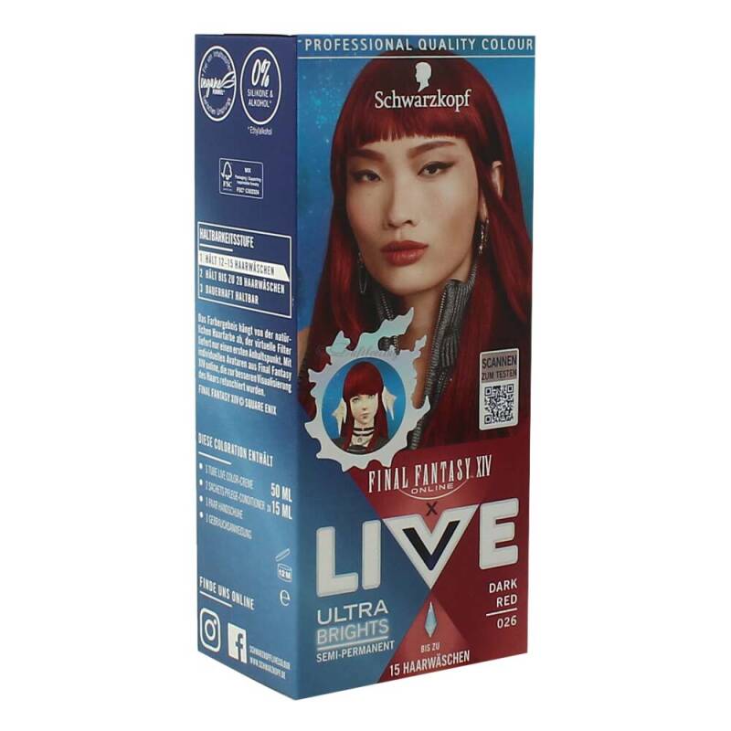 Schwarzkopf Live Haarfarbe Ultra Brights Dark Red 026
