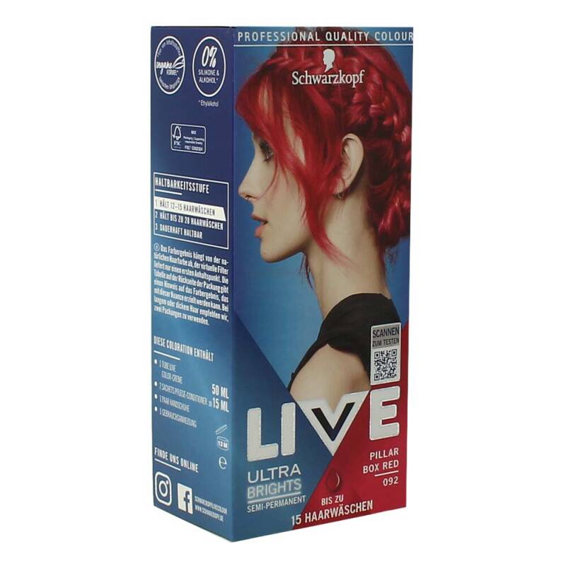 Schwarzkopf Live Haarfarbe Ultra Brights Pillar Box Red 092