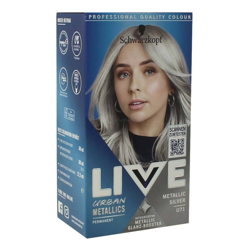 Schwarzkopf Live Haarfarbe Urban Metallic Silver U71